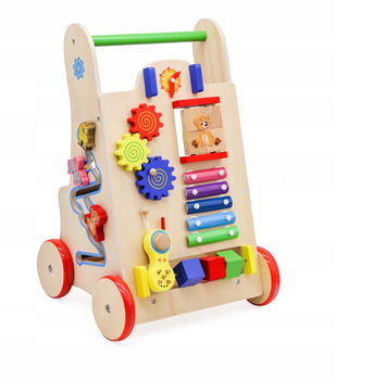 Pchacz chodzik drewniany kostka edukacyjna 6w1 KX6495