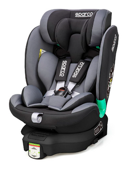 FOTELIK OBROTOWY 360 iSIZE 40-135CM Sparco szary Sk6000